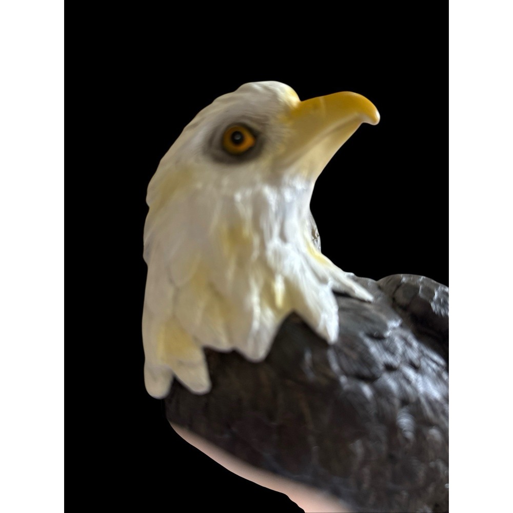 Polly Resin  American Eagle Perching on Tree Branch Resin Figurine Statue 13in - Picture 2 of 5